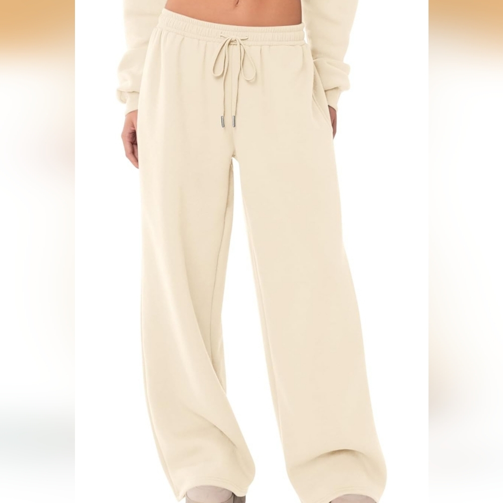 NWT LOMON Wide Leg Baggy Sweatpants Apricot XL New in original pkg. (BIN 003)